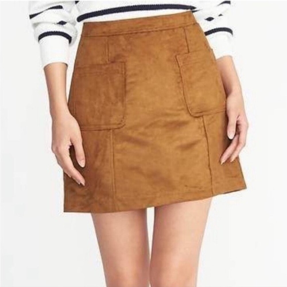 NWT Old Navy Faux Suede Mini Skirt Size 2‎ Petite